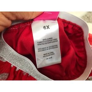 Disney Bottoms - Disney Tutu Mini Skirt Red Silver Polka Dot Sz 6X Disney Bottoms - Disney Tutu Mini Skirt Red Silver Polka Dot Sz 6X